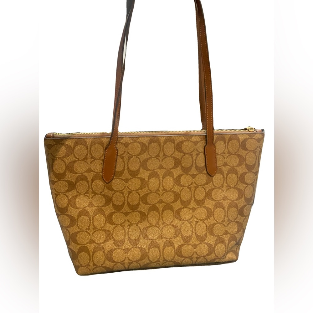 Coach Tan Signature Tote Bag - Picture 2 of 6